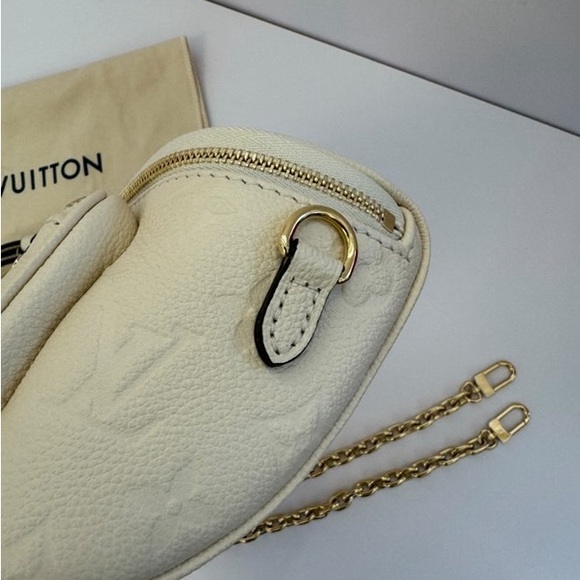 Authentic Louis Vuitton Mini Bumbag Cream Empreinte Leather Bum Bag - Picture 6 of 15